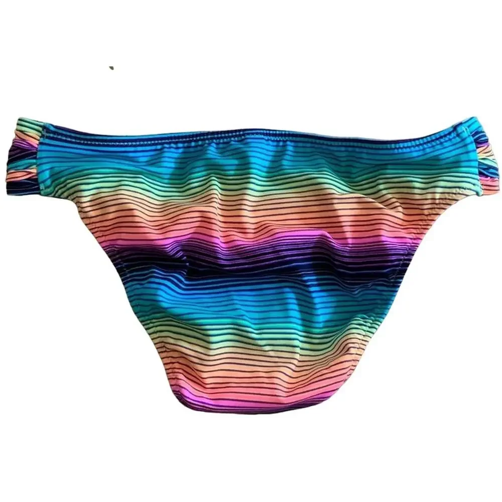 Victoria's Secret Hipster Bikini Bottom Mulitcolored‎ Striped Women's Size XS
